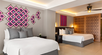 Junior Suite Partial-Ocean-View - Two Double Beds - All-Inclusive