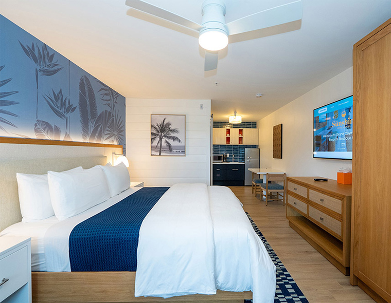 Image of a single bed in a Studio Suite.