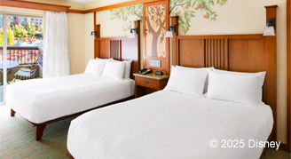 Image of two beds in a Club Level Premium-View Room.