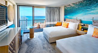 Diamond Head Ocean-View Room - Two Double Beds