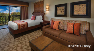Resort-View Deluxe Studio - One Queen Bed Mobility Accessible with Roll-In Shower