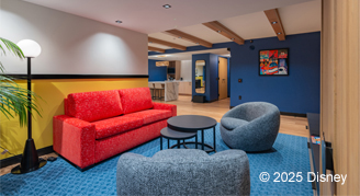 Image of a living area in a Two-Bedroom Sketch Suite.