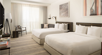 Interior view of the Great Room with two queens beds