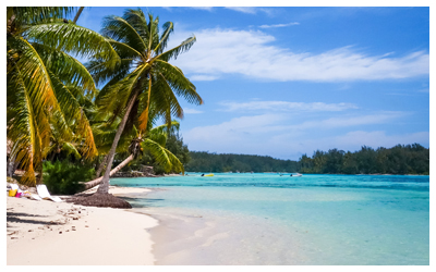 Beach on the island of Moorea