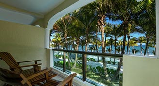 Image of the Beachfront Junior Suite at the El Dorado Royale in Riviera Maya Mexico.