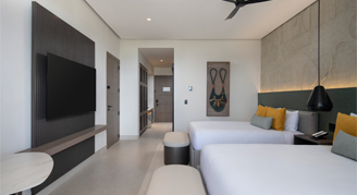 Photo of Beach-View Room with two queen beds.