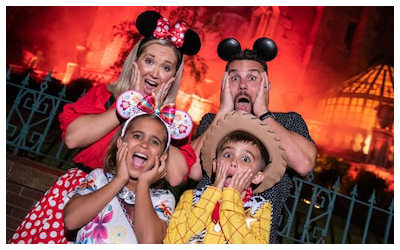 a family enjoying the photo pass experience 
