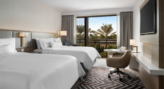 Image of two beds in a Resort-View Room.