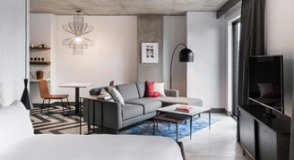 Photo of living room area of the Suite.