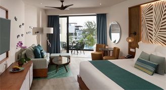 Junior Suite Pool-View - Two Queen Beds at Dreams Macao Beach Punta Cana resort