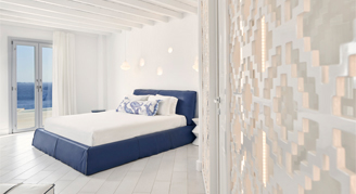 Image of a single bed in a Sea-View in a Junior Suite.