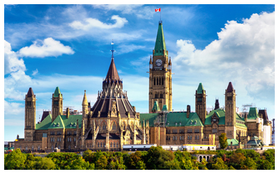 Image of the Ottawa Parliament buildings.