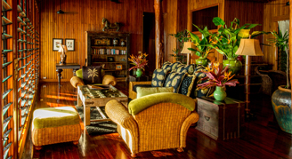 a cozy tropical living room within the Namale Resort & Spa