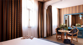 Image of a living area in a Premium Classic Room.