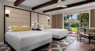 Villa room at San Diego Mission Bay Resort.
