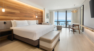 Ocean-view room with one king bed