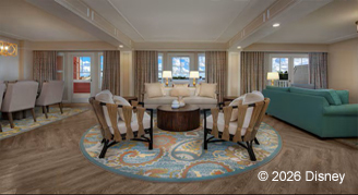 Disney's BoardWalk Villas one story room