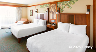 Image of two beds in a Standard-View Room.