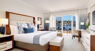 Image of a single bed in a Bay-View Room.