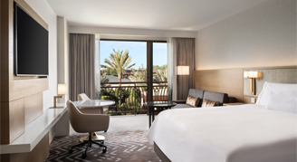 Image of a single bed in a Resort-View Room.