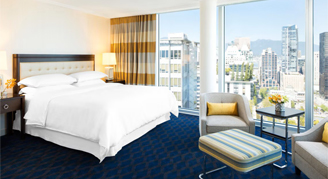 Sheraton Vancouver Wall Centre low floor room