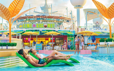 Image of the pool outside of The Lime and Coconut bar.
