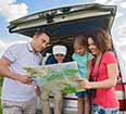 Image of a family on a road trip.