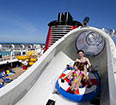 Image of waterslide on a cruise ship.